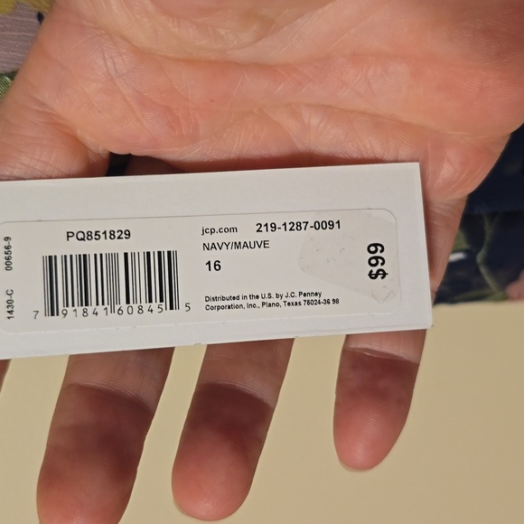 Premier Amour Navy long sleeve lined maxi dress. Front and back deep v neck line - Picture 8 of 8